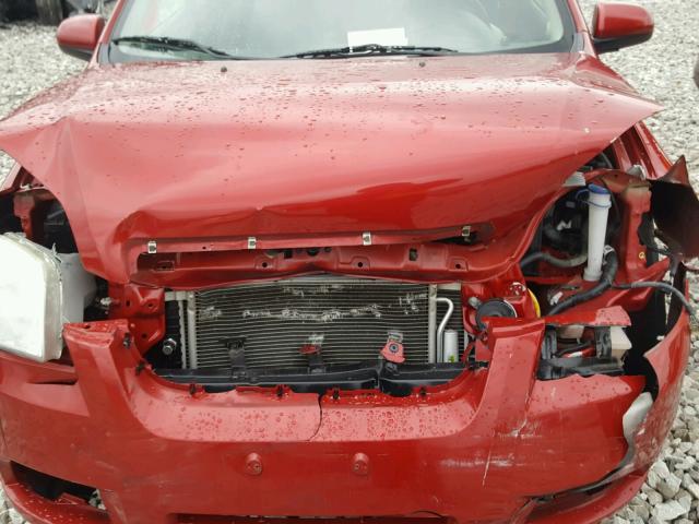 KL1TD5DE8AB094856 - 2010 CHEVROLET AVEO LS RED photo 7