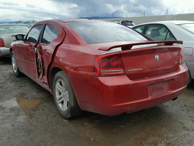 2B3LA43G76H433833 - 2006 DODGE CHARGER SE RED photo 3