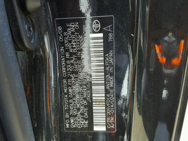 JTKDE167890281919 - 2009 TOYOTA SCION TC 黑色 照片 10