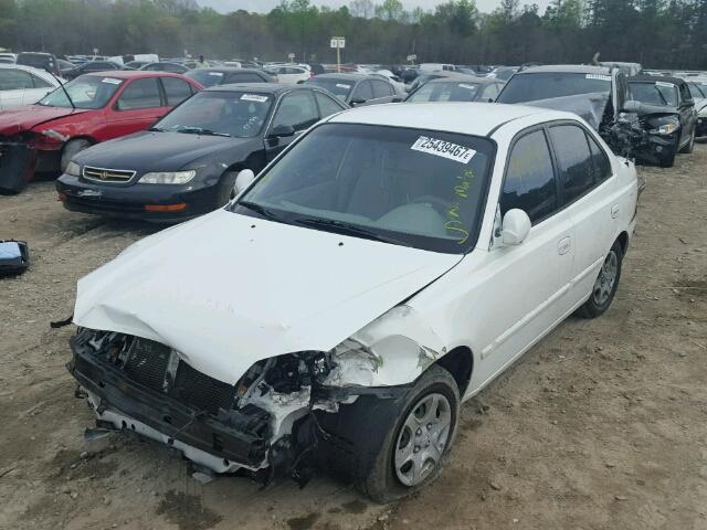 KMHCG45C15U640121 - 2005 HYUNDAI ACCENT GL WHITE photo 1