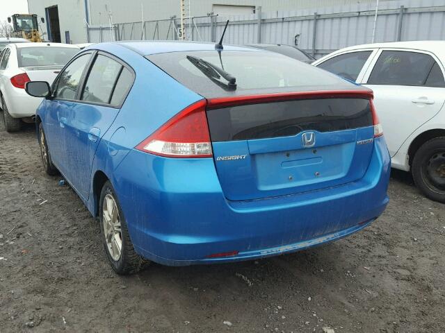 JHMZE2H77AS801616 - 2010 HONDA INSIGHT EX BLUE photo 3