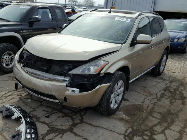 JN8AZ08W86W533808 - 2006 NISSAN MURANO SL GOLD photo 2