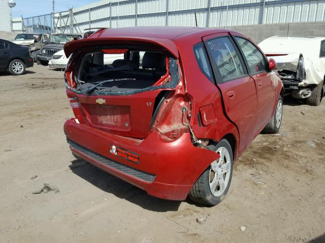 KL1TG66E49B340548 - 2009 CHEVROLET AVEO LT RED photo 4