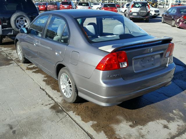 1HGES25725L008447 - 2005 HONDA CIVIC EX GRAY photo 3