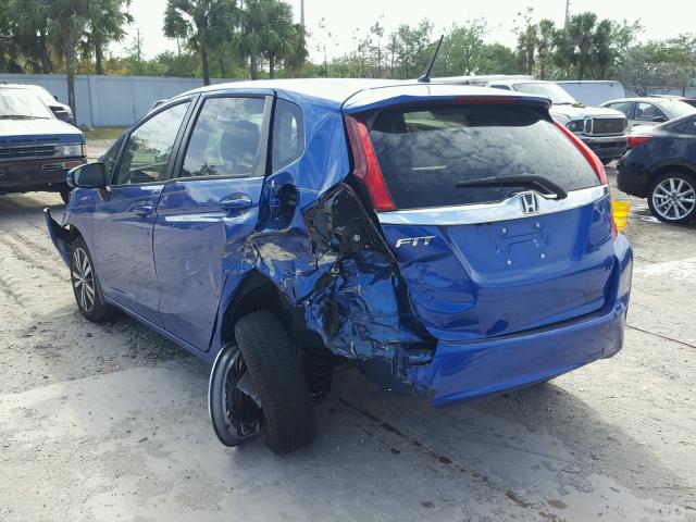 JHMGK5H8XHS011487 - 2017 HONDA FIT EX BLUE photo 3