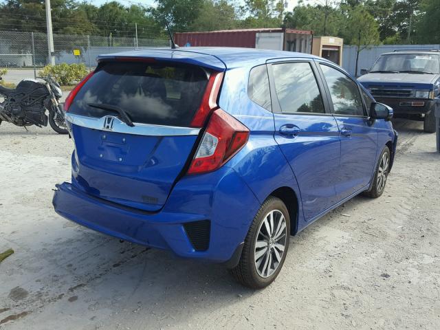 JHMGK5H8XHS011487 - 2017 HONDA FIT EX BLUE photo 4