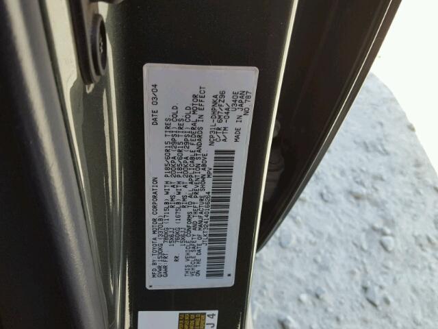 JTLKT324140166264 - 2004 TOYOTA SCION XB GREEN photo 10