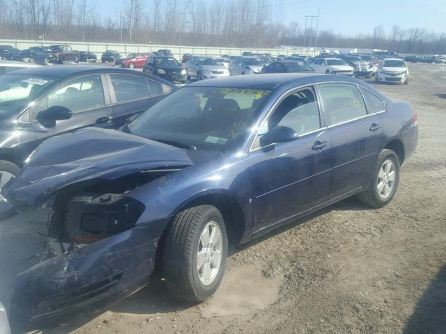 2G1WT58K879318252 - 2007 CHEVROLET IMPALA LT BLUE photo 2