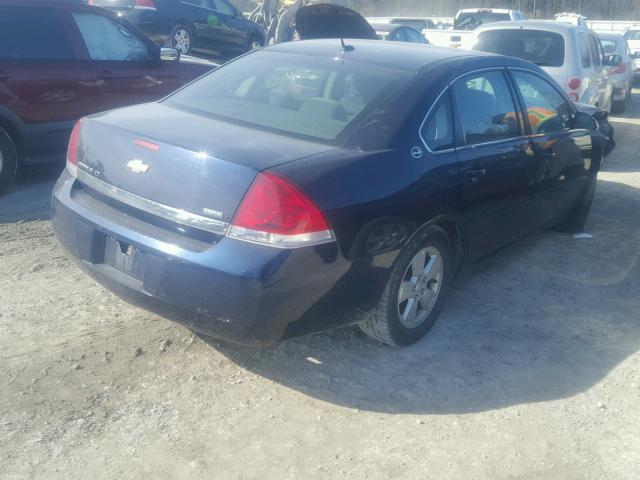 2G1WT58K879318252 - 2007 CHEVROLET IMPALA LT BLUE photo 4