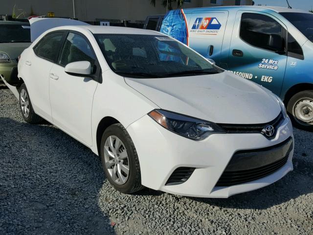 2T1BURHE0FC480105 - 2015 TOYOTA COROLLA L WHITE photo 1