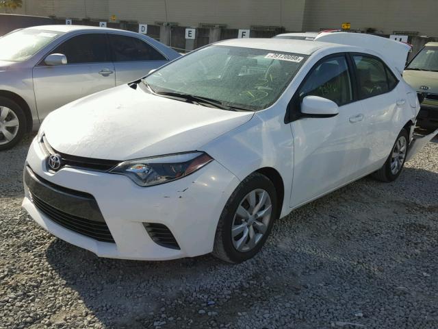 2T1BURHE0FC480105 - 2015 TOYOTA COROLLA L WHITE photo 2