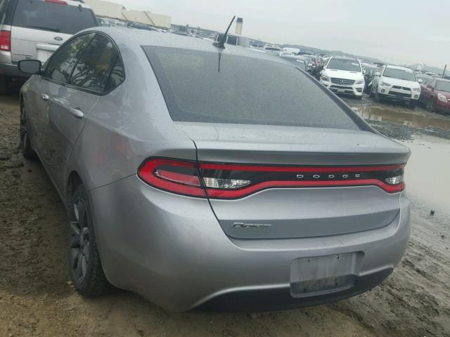 1C3CDFAA8FD311449 - 2015 DODGE DART SE GRAY photo 3