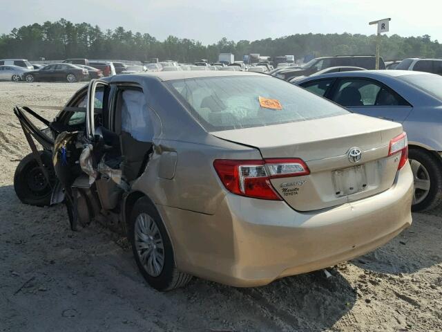 4T1BF1FK6CU125857 - 2012 TOYOTA CAMRY BASE TAN photo 3