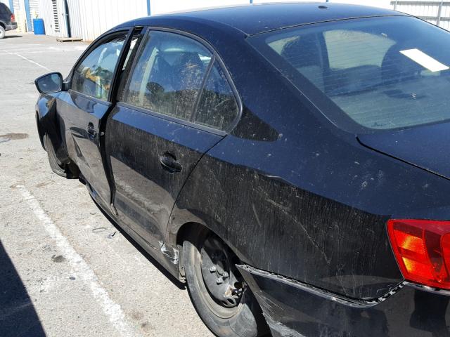 3VW1K7AJ4EM369315 - 2014 VOLKSWAGEN JETTA BASE შავი ფოტო 9