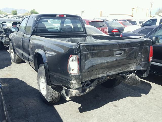 1B7GG22Y1XS225311 - 1999 DODGE DAKOTA BLACK photo 3