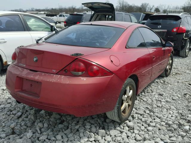 1ZWHT61L125619775 - 2002 MERCURY COUGAR V6 RED photo 4