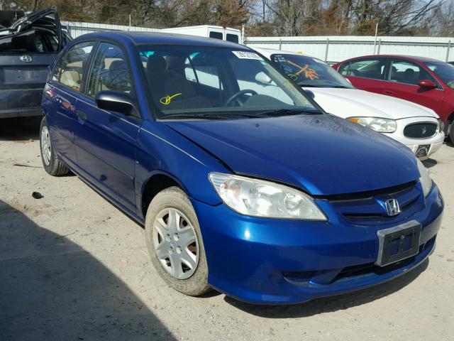 1HGES16395L018804 - 2005 HONDA CIVIC DX V BLUE photo 1