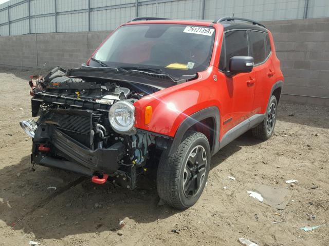 ZACCJBCT4GPD06232 - 2016 JEEP RENEGADE T RED photo 2