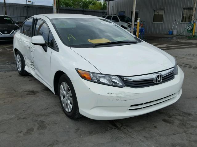 19XFB2F55CE080216 - 2012 HONDA CIVIC LX WHITE photo 1