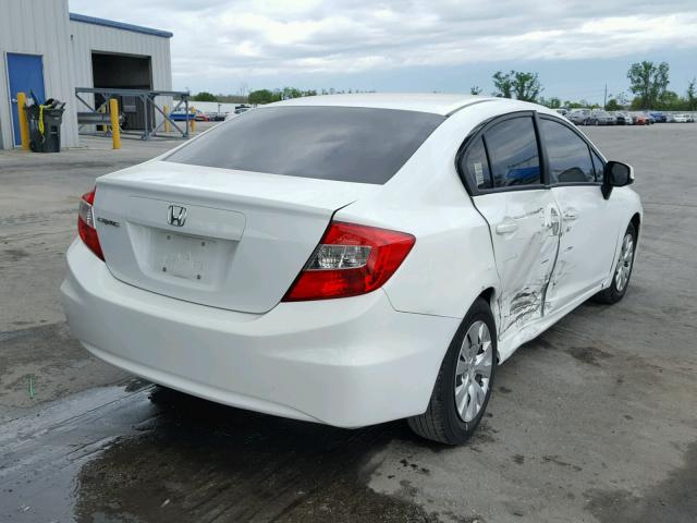 19XFB2F55CE080216 - 2012 HONDA CIVIC LX WHITE photo 4