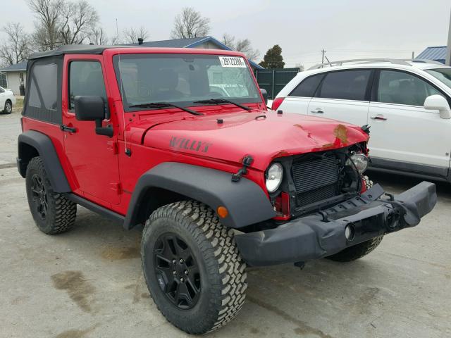 1C4AJWAG1HL519679 - 2017 JEEP WRANGLER S RED photo 1