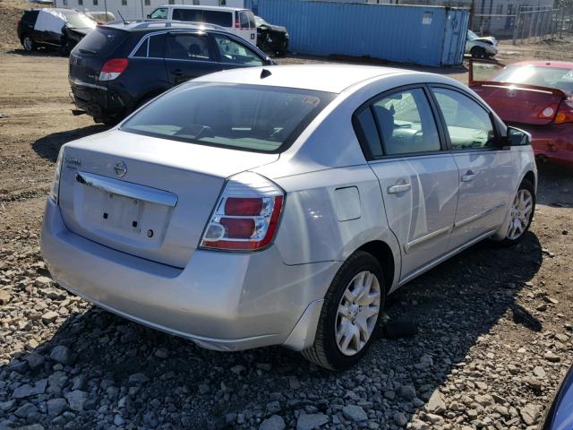 3N1AB6AP0AL639306 - 2010 NISSAN SENTRA SILVER photo 4