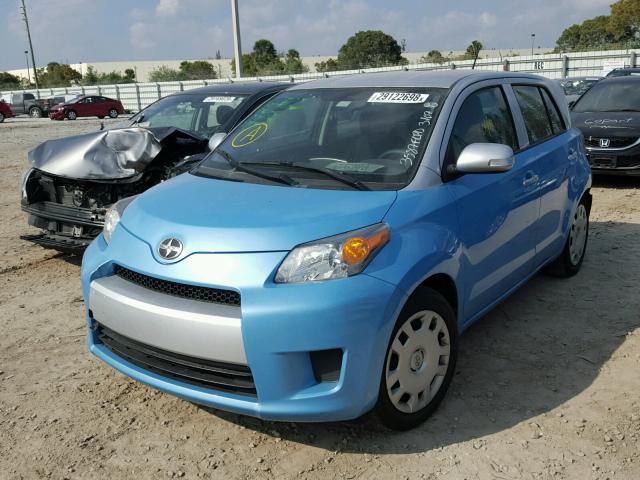 JTKKUPB47E1043587 - 2014 TOYOTA SCION XD BLUE photo 2