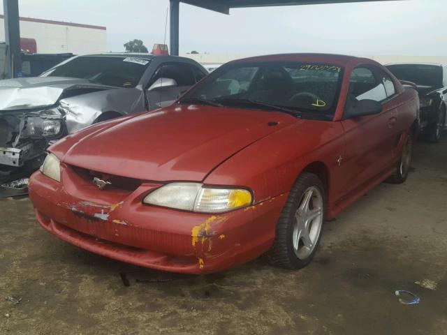 1FALP4048SF189294 - 1995 FORD MUSTANG RED photo 2