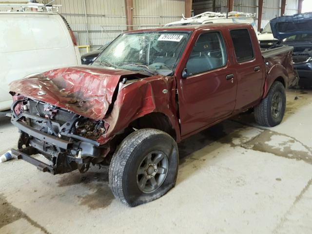 1N6ED27T84C478335 - 2004 NISSAN FRONTIER C RED photo 2