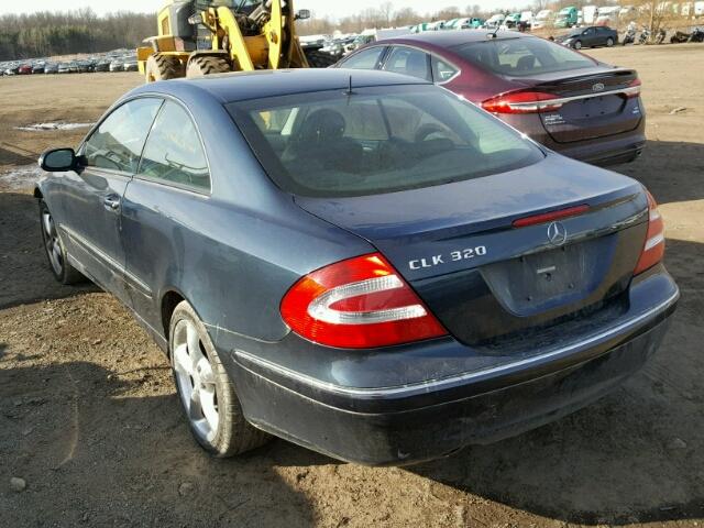 WDBTJ65J63F045961 - 2003 MERCEDES-BENZ CLK 320C BLUE photo 3