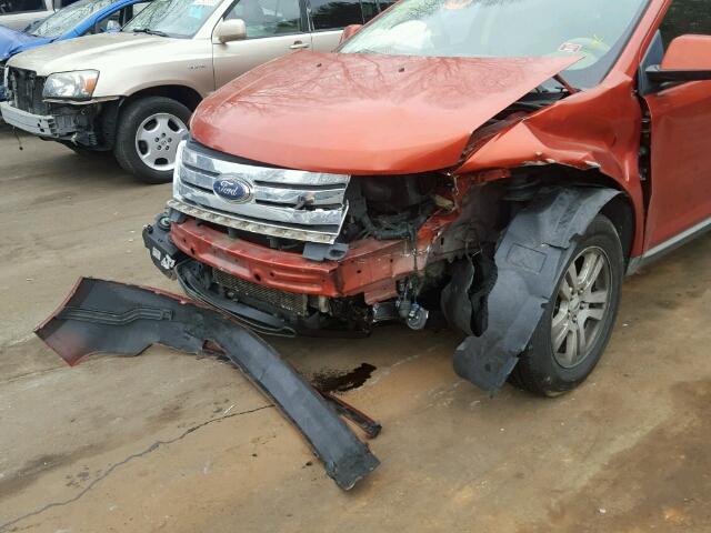 2FMDK38C37BB26840 - 2007 FORD EDGE SEL ORANGE photo 9