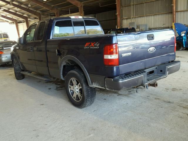 1FTPX14585NA36504 - 2005 FORD F150 BLUE photo 3