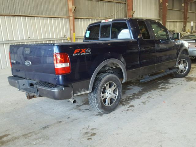 1FTPX14585NA36504 - 2005 FORD F150 BLUE photo 4