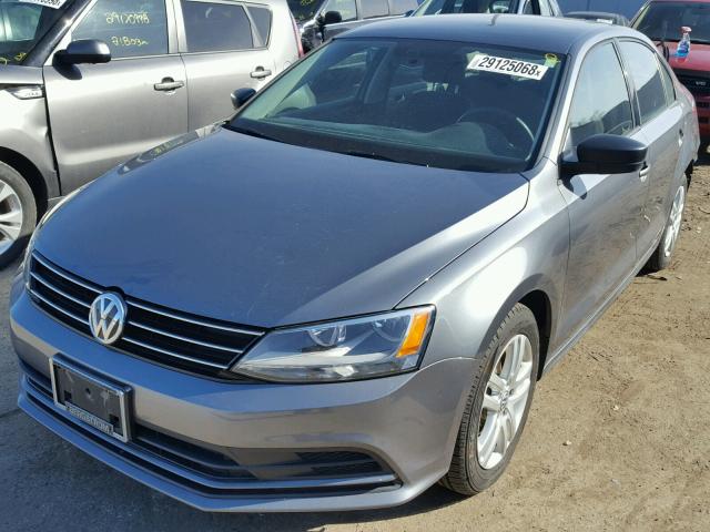 3VW2K7AJ8FM350238 - 2015 VOLKSWAGEN JETTA BASE GRAY photo 2