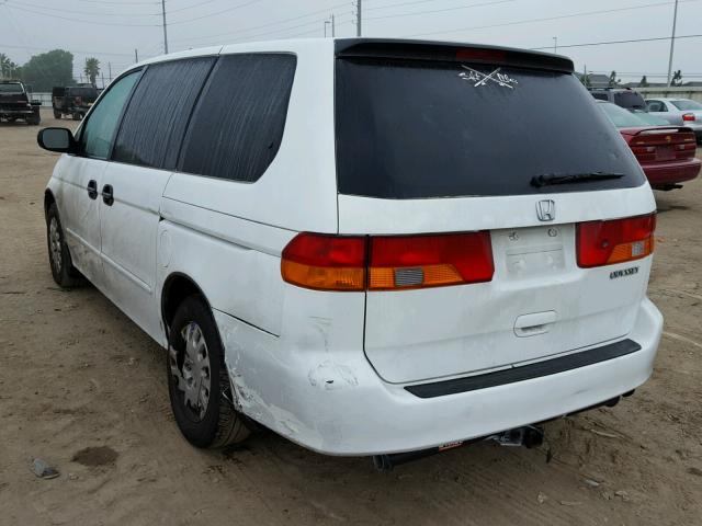 5FNRL18554B131422 - 2004 HONDA ODYSSEY LX WHITE photo 3