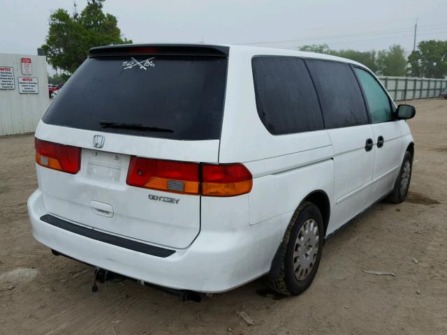 5FNRL18554B131422 - 2004 HONDA ODYSSEY LX WHITE photo 4