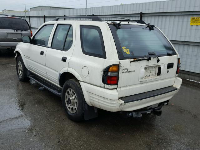 4S2CK58W9W4372035 - 1998 ISUZU RODEO S WHITE photo 3