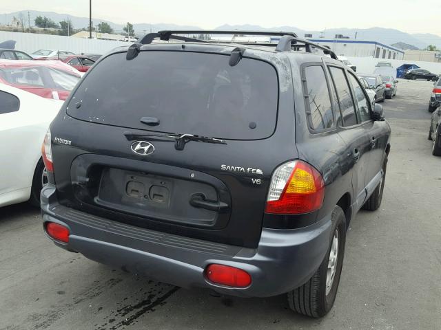 KM8SC13D34U656532 - 2004 HYUNDAI SANTA FE G BLACK photo 4