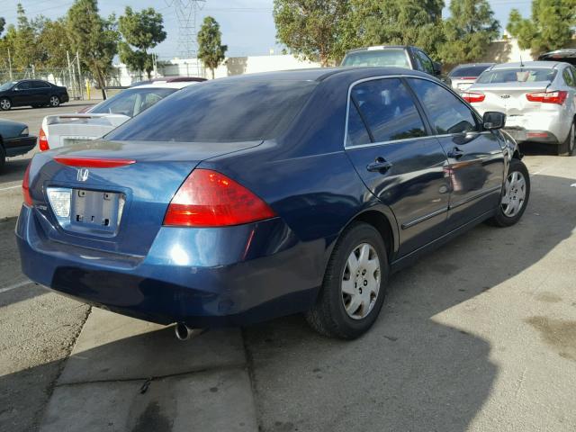 1HGCM56406A034100 - 2006 HONDA ACCORD LX BLUE photo 4