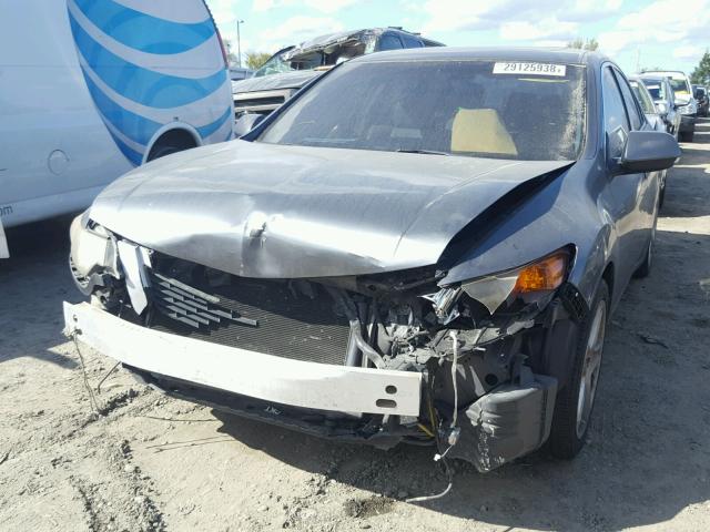 JH4CU26619C017926 - 2009 ACURA TSX GRAY photo 2