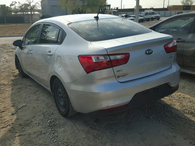 KNADM4A38G6532946 - 2016 KIA RIO LX SILVER photo 3