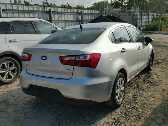 KNADM4A38G6532946 - 2016 KIA RIO LX SILVER photo 4