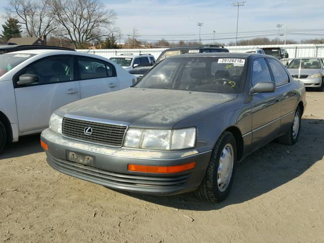 JT8UF11E8P0151824 - 1993 LEXUS LS 400 GRAY photo 2