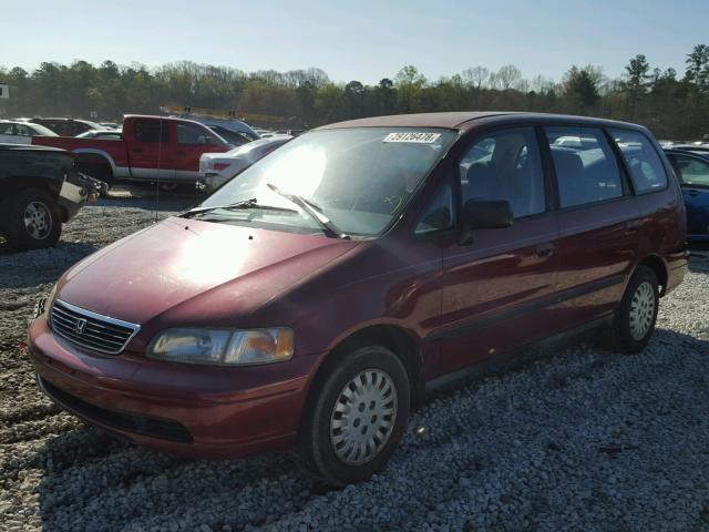 JHMRA1846SC005639 - 1995 HONDA ODYSSEY LX BURGUNDY photo 2