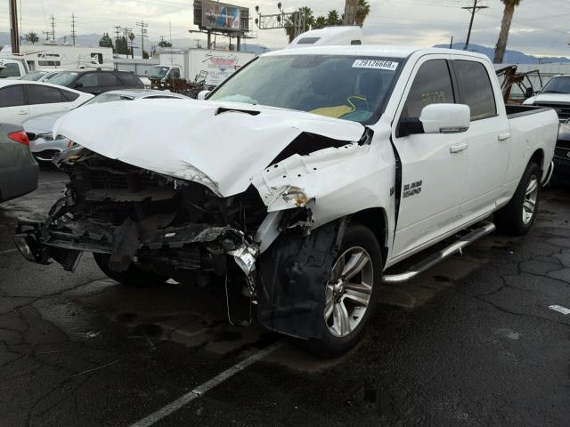 1C6RR6UT0ES172875 - 2014 RAM 1500 SPORT WHITE photo 2