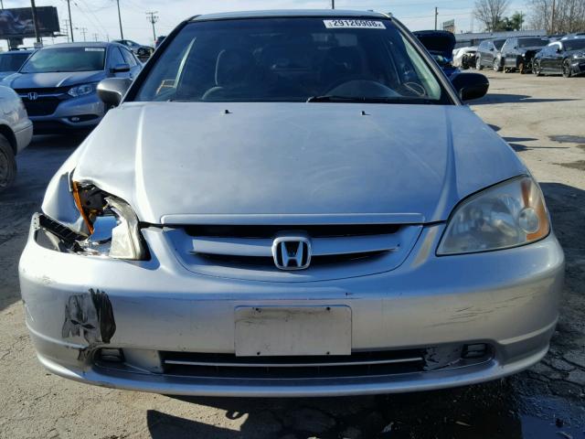 1HGEM22532L010054 - 2002 HONDA CIVIC LX SILVER photo 10