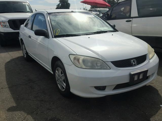 1HGEM21315L047818 - 2005 HONDA CIVIC DX V WHITE photo 1