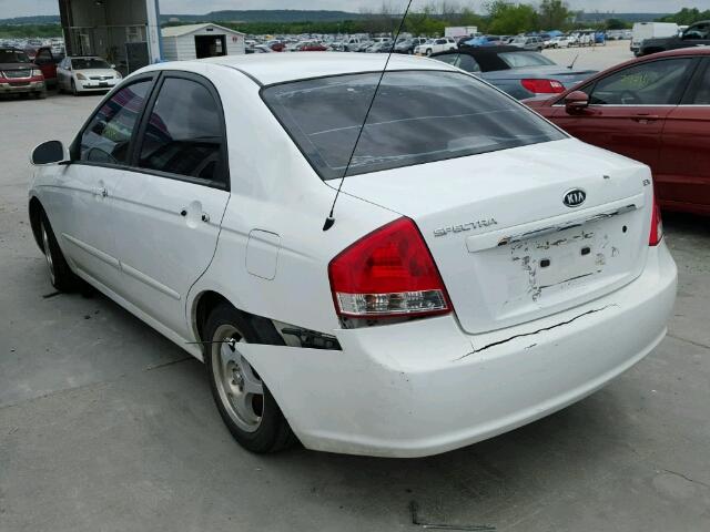 KNAFE221495607030 - 2009 KIA SPECTRA EX WHITE photo 3