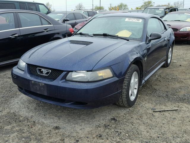 1FAFP40422F195685 - 2002 FORD MUSTANG BLUE photo 2