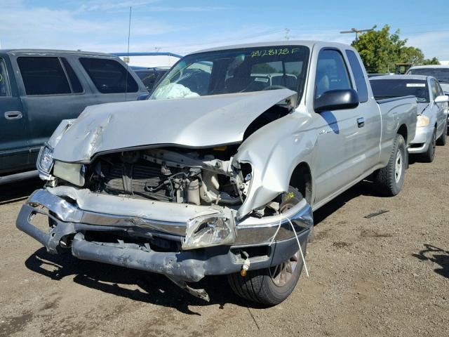 5TEVL52N04Z360345 - 2004 TOYOTA TACOMA XTR SILVER photo 2